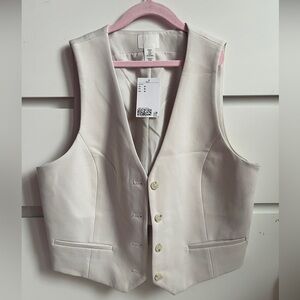 H&M Cream Vest Structured